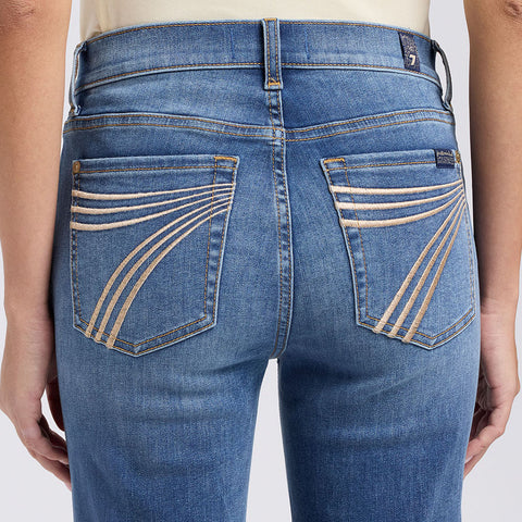 Close up view of the back of jeans