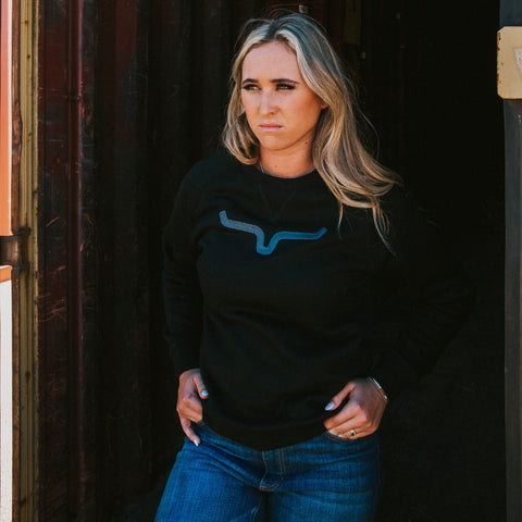 Kimes Ranch Women's Vintage Dark Navy Sweatshirt