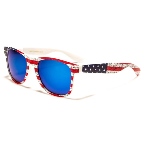 White USA Flag Sunglasses -Unisex