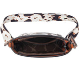 Montana West Wrangler Brown Cow Print Crossbody