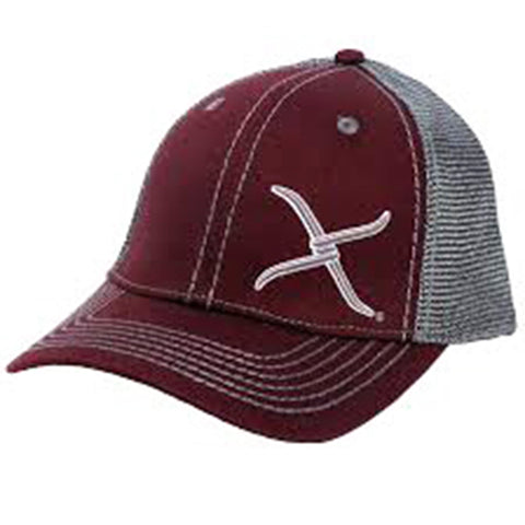 Twisted X Burgundy and Grey Cap