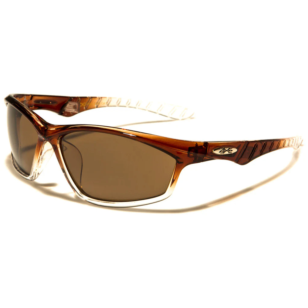 Brown X-loop sunglasses. 