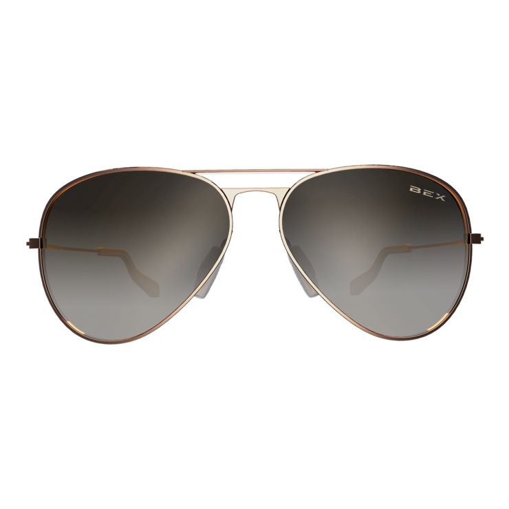 BEX Rose Gold and Brown Wesley Sunglasses