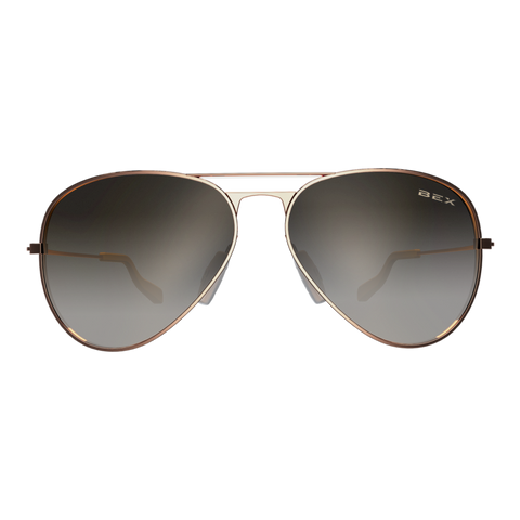 BEX Rose Gold and Brown Wesley Sunglasses