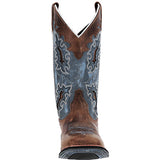 Laredo Women's Brown and Denim Blue Square Toe Boots