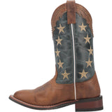 Dan Post Brown & Blue "Early Stars" Square Toe