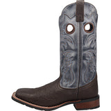 Laredo Men's Chocolate and Slate Blue Top Boots