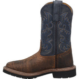 Dan Post Kid's Rust and Blue Square Toe Boots