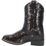 Laredo Black Sequin Square Toe Boots