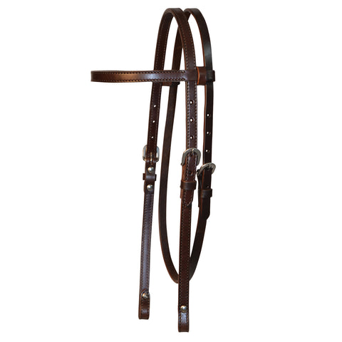 Circle Y- Walnut Plain Browband Headstall