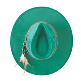 Turquoise Flat Brim Hat