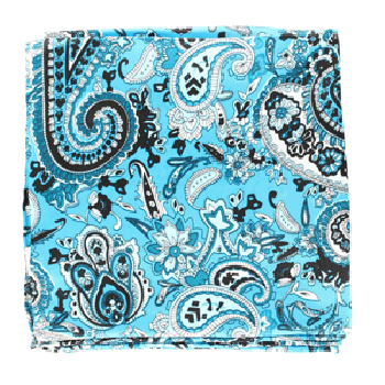 Turquoise Paisley Wild Rag