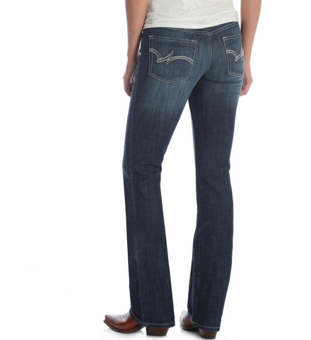 Wrangler Women's Dark Slim Boot Cut Jean