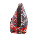 Hooey Cowprint/Red/Orange Makeup Bag