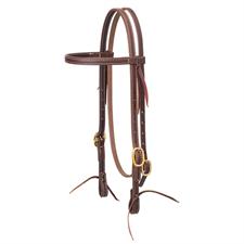 Weaver Brow Band Headstall 5/8", Solid Brass Hardware