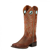 Ariat Women's Square Toe Round-Up Ryder Horseman heel