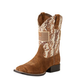 Ariat Boy's Patriot Mocha Camo Print Wide Square Toe Boot