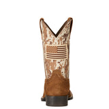 Ariat Boy's Patriot Mocha Camo Print Wide Square Toe Boot