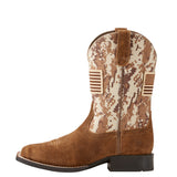 Ariat Boy's Patriot Mocha Camo Print Wide Square Toe Boot