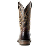Men's Ariat Matte Brown Full Ostrich Quill Square Toe Boot