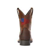 Ariat Kid's Patriot Distressed Brown Square Toe Boots