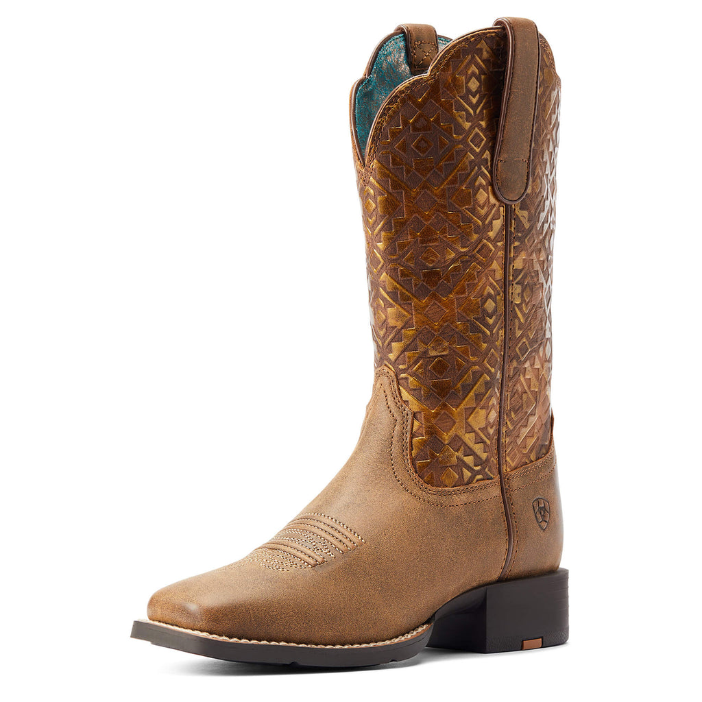 thumbnail image 2 of Ariat Women's Round Up Remuda Western Boot Naturally Dark Brown – Los 2 of 14