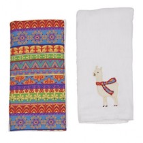 Llama Double Burp Cloth Set