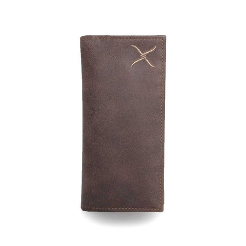 Twisted X Distressed Brown Leather Wallet