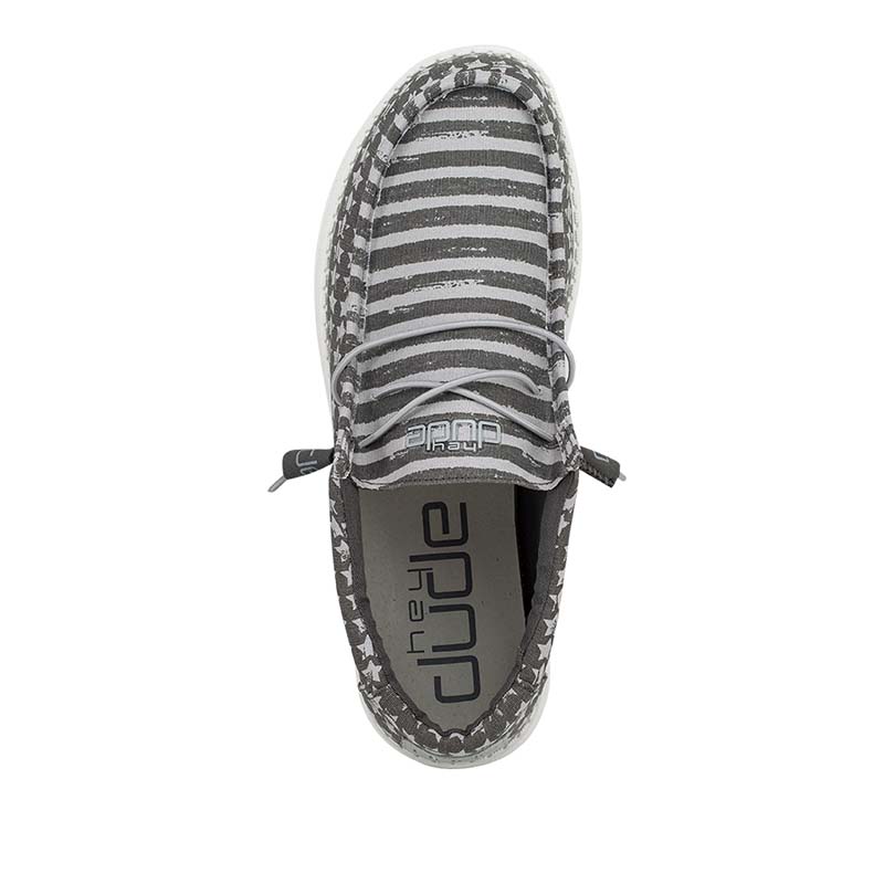Hey Dude Gray Star and Stripe Patriots Slip On Casual Shoes Men’s Size 14 Hey Dude Wally Greyed Patriot main image 2
