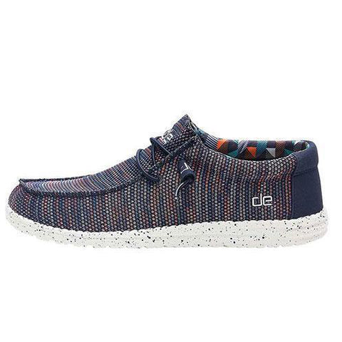 Hey Dude Blue and Orange Wally Casual Shoe