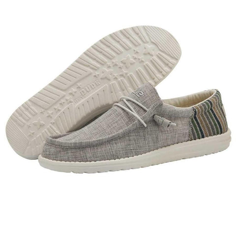 Hey Dude Men's Grey Stripe Wally Funk