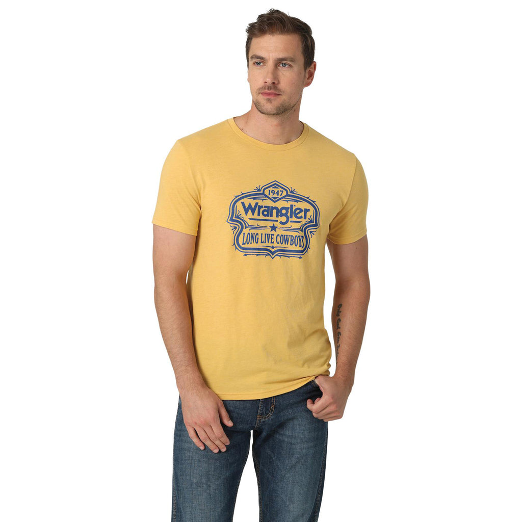 Wrangler Yellow Long Live Cowboys Tee