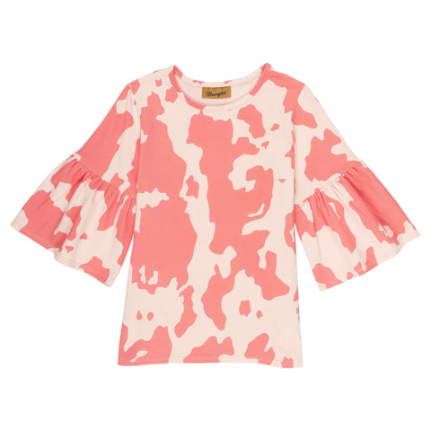 Wrangler Pink Cow Print Top
