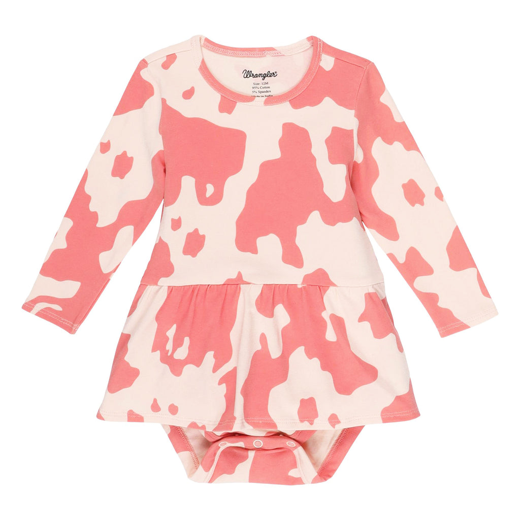 Wrangler Pink Cow Print Onesie