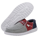 Hey Dude Men's Wally Sox Tri Fans- Red White Blue