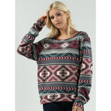 Avery Women's Tribal Print Long Sleeve