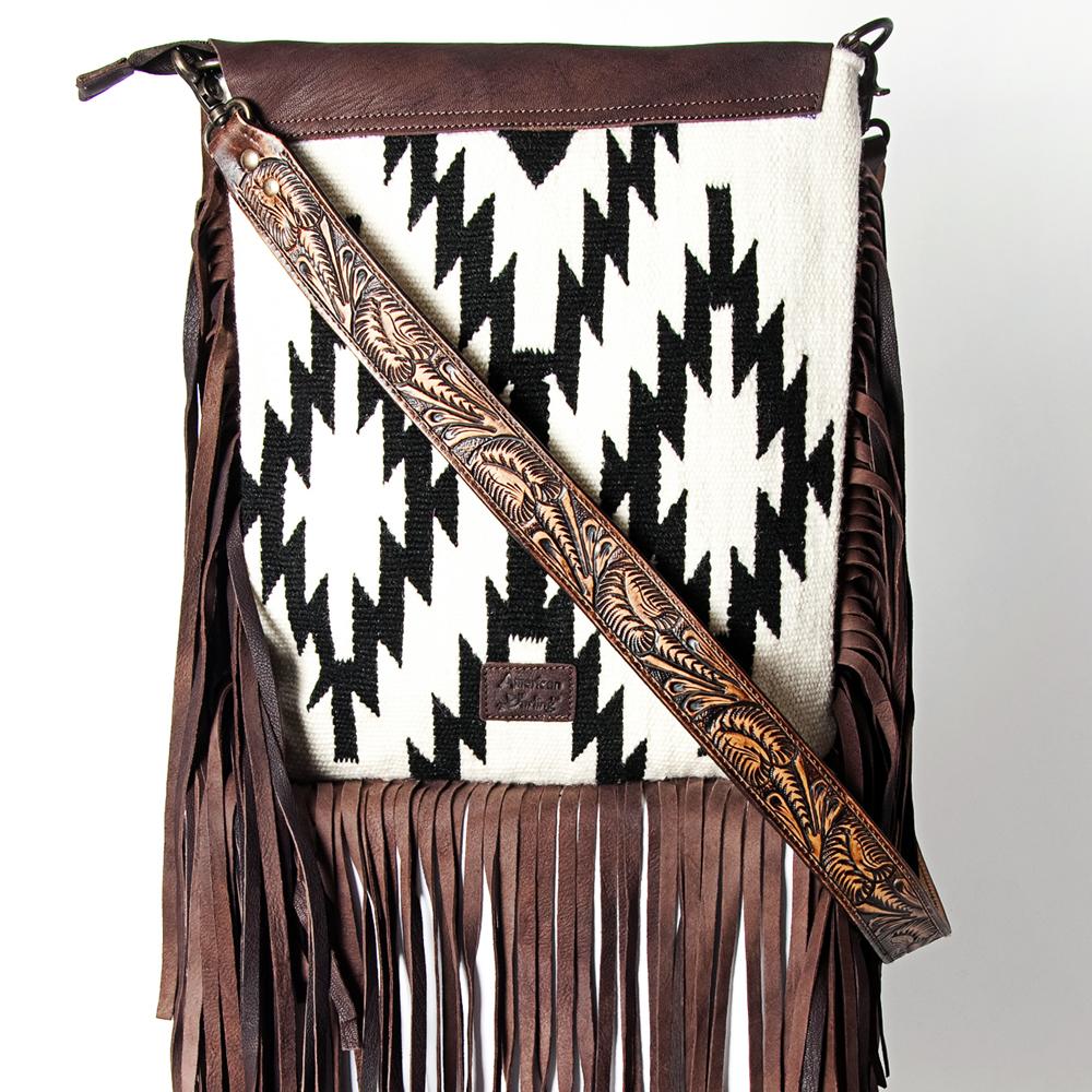 American Darling Aztec Print or Leather Wristlet/Crossbody Bag - Salt Fork  Designs