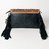 American Darling Black and White Tooled Purse