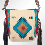 American Darling Tri Colored Blanket & Tooled Leather Purse