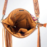 American Darling Cranberry Aztec Blanket Fringe Purse