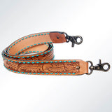 American Darling Feather Turq Buckstitch Purse Strap