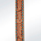 American Darling Feather Turq Buckstitch Purse Strap