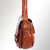 Spaghetti Western Brown Studded Messanger Bag