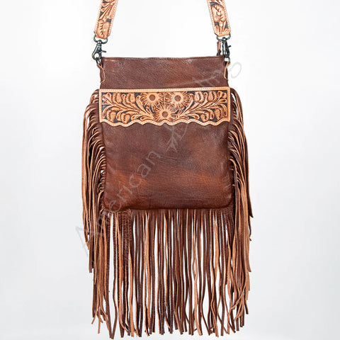 American Darling Conceal Carry Leather/Tool/Fringe Messenger Bag