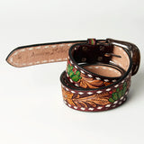 American Darling Tooled Leather Cactus Belt