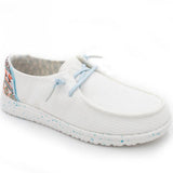 Hey Dude Wendy Aztec White Casual Shoes