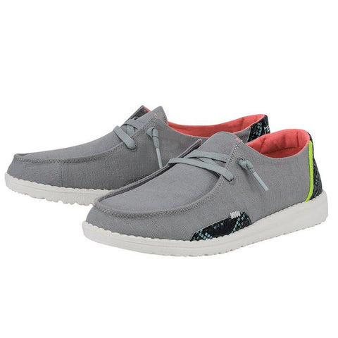 Hey dude Wendy Steel Grey Snake Print Shoes