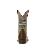 Ariat Kid's Sage and Brown Camo Patriot Square Toe Boot 