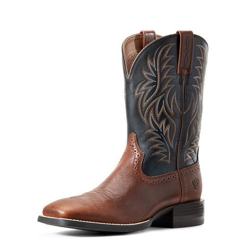 Ariat Men's Cognac Candy and Black Sport Western Square Toe Boot 
