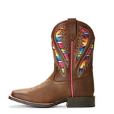 Ariat Kid's Brown Serape Quickdraw VentTEK Square Toe Boot 